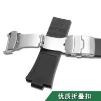 ราคา Original high quality ใหม่ 24x11 มม สายนาฬิกายางซิลิโคนสีดำสำหรับ Oris AQUIS สายนาฬิกาเทปกันน้ำสร้อยข้อมือพับ Clasp สต็อก (19868201794)