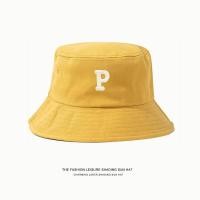 ราคา PING STUDIOS bucket hat หมวกบักเก็ตใหม่ผู้หญิงสีทึบ P ตัวอักษรครีมกันแดดหมวกระบายอากาศหมวกถัง (16161593535)
