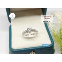 ราคา แหวนเงินแท้92 5 หัวชูเพชร cz เพชรขนาด 50 ตัง ชุบทองคำขาว size 5 9 ราคาต่อวง เนื้อเงินแท้ (15755243024)