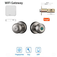 ราคา Smart Door knob Fingerprint Door Lock Smart Lock Biometric Door Lock Fingerprint Door knob with App Control Great for BedroomsCloakroomApartments OfficesHotels (19058982325)