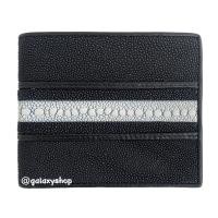 ราคา กระเป๋าสตางค์หนังปลากระเบนชายใบสั้น กระเบนคาดหนาม กระเป๋าเงินสไตล์ 2 พับ US สีเลือกได้ เกรดฟรีเมี่ยม ทนทานเป็นเลิศ หนังแท้ 100 (703764205)