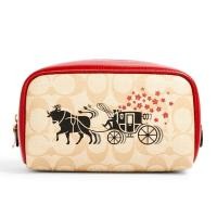 ราคา กระเป๋า COACH C2257 LUNAR NEW YEAR SMALL BOXY COSMETIC CASE IN SIGNATURE CANVAS WITH OX AND CARRIAGE IMOT4 (7899995161)