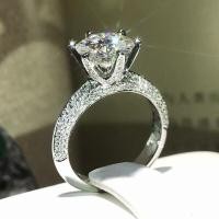 ราคา Solitaire 1ct Lab Diamond แหวน100 จริง925เงินสเตอร์ลิงแหวนแต่งงานแหวนหมั้นแหวน Moissanite เครื่องประดับของขวัญ (9699077118)