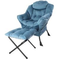 ราคา HongFuJu โซฟาผ้า 1 ที่นั่ง เก้าอี้โซฟา แถมที่วางเท้า เก้าอี้อาร์มแชร์ โซฟานั่งพักผ่อน เก้าอี้โซฟาเดี่ยว โซฟาเดี่ยว โซฟามินิมอล เก้าอี้ Chair (20320392673)