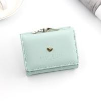 ราคา สีทึบคลัทช์หัวเข็มขัดรูปหัวใจกระเป๋าสตางค์ใบสั้นย้อนยุคหนังกระเป๋าสตางค์หลากสีขนาดเล็กของเด็กผู้หญิง Dompet Koin กระเป๋าสตางค์ผู้หญิง (19593279782)