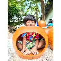 ราคา 16นิ้ว และ 18นิ้ว โอ่งแมวดินเผา บ้านแอร์แมวราคาถูก (18850294038)