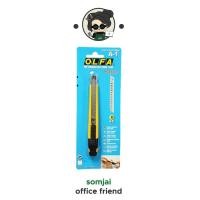 ราคา OLFA โอฟ่า มีดคัตเตอร์ ขนาด 9 mm 45 องศา ด้ามจับสเตนเลสหุ้มพลาสติก จับถนัด กระชับมือ รุ่น A 1 (16239810899)