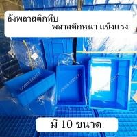 ราคา ลังพลาสติก กล่องพลาสติก แบบทึบ สีน้ำเงิน ไม่มีฝาปิด มีให้เลือกหลายขนาด (20466216142)