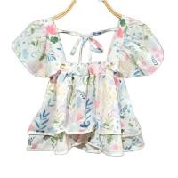 ราคา เสื้อแฟชั่นแขนกุดระบาย ลายใบไม้ ผูกหลัง HEAHA (19389691431)