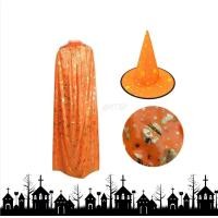 ราคา ผ้าคลุม เสื้อคลุมแม่มด เสื้อคลุม ผ้าคลุมฮาโลวีน หมวกแม่มด หมวก ของตกแต่งฮาโลวีน ผ้าคคลุมมีปก พ่อมด แม่มด Halloween (20493417858)