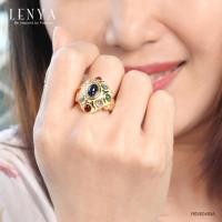 ราคา Lenya Jewelry แหวนมณีนพเก้า ที่สุดของความมั่งมีกับอัญมณีไทย 9 ประการ ทำขึ้นจากเงินแท้ 925 ชุบทองคำ ประดับพลอยนพรัตน์ ให้ชีวิตดีขึ้น 9 เท่า (1370064094)