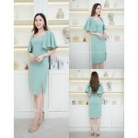 ราคา ชุดไปงานแต่ง ชุดออกงาน ชุดเดรสออกงาน เดรสน่ารักๆ S238 พริ้ว คลุมไหล่ เดรสสั้นงานแต่งงาน มีหลายสี สง่างาม (20499790822)