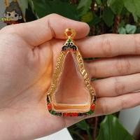 ราคา กรอบพระ กรอบพระชุบทอง ใส่พระท่ากระดาน ทองลงยา กว้าง2 9 สูง4 7ซม ขนาดจอกระจก (20509858942)