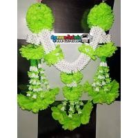 ราคา พวงมาลัยสามชาย สำหรับแขวนหน้ารถบรรทุกรถบัสหรือประดับตกแต่งศาลพระภูมิที่อื่นๆตามต้องการ (16846859413)