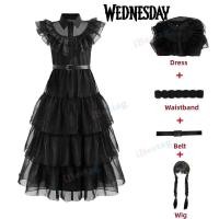 ราคา ชุดแต่งงาน Addams สติ๊กเกอร์รีดติดเสื้อสำหรับครอบครัวสำหรับเด็กหญิง ผู้หญิงชุดเดรสสีดำชุดคอสเพลย์ฮัลโลวีนชุดปาร์ตี้ (17912350368)