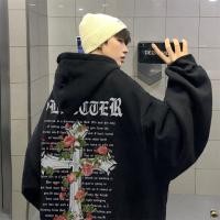ราคา เสื้อกันหนาวผู้ชาย 400 กรัมน้ำหนักปอนด์ขนแกะหนาขึ้นมีฮู้ด hiphop high street rose coat (20384942410)