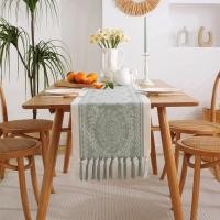ราคา Nordic Simple Table Runner Handmade Tassel Cotton Linen Tablecloth Romantic Bed Runners Dining Table Party Decoration (19434621694)