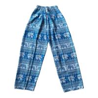 ราคา กางเกงลายช้าง ขาปล่อย ขาตรง (18445423473)