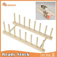ราคา Loviver Large Spool Wooden Sewing Thread Stand Organizer Embroidery Storage Rack Holder (20839252065)