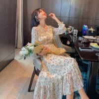 ราคา กระโปรงเข้ารูปชุดเดรสคอวีเอวแขนยาวของผู้หญิงเสื้อผ้าผู้หญิงสไตล์อ่อนโยนใหม่รุ่นเกาหลีฤดูใบไม้ผลิและชุดเดรสหน้าร้อนแตก (17954921103)