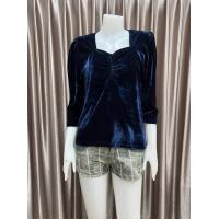 ราคา เสื้อกำมะหยี่ แขนสามส่วน จั้มหน้าอก อก 36 40 นิ้ว สวย หรู ผ้านิ่ม ใส่สบาย ใส่ได้ทุกโอกาสค่ะ เฉพาะเสื้อ (16959738026)