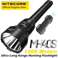 ราคา NITECORE MH40S 1500 M Lumens ไฟฉายระยะไกล18W QC ไฟฉายการล่าสัตว์แบบชาร์จไฟได้เร็วรีโมทไร้สายแบตเตอรี่21700 (18983693984)