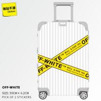 ราคา stickers 2 pieces set Large size off white personalized trendy brand luggage sticker travel box wall waterproof (19660631580)