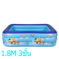 ราคา แถมฟรี ที่สูบไฟฟ้า 3m3ชั้น สระว่ายน้ำเป่าลมสระน้ำ สระว่ายน้ำเป่าลม สระลม สระว่ายน้ำเด็ก สระน้ำขอบตั้ง สระว่ายน้ำเด็ก สระน้ำขนาดใหญ่ 305x183x56cm Swimming Pool สระน้ำกันลื่น อ่างน้ำเด็ก (18928362187)
