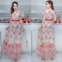 ราคา ป้าย Ananya เดรสยาวงานปักลายดอกไม้ทั้งชุด ชายแต่งระบาย 2 ชั้นงานสวยมากบุซับแย่างดี (21147201575)