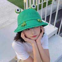 ราคา พร้อมส่ง หมวกบักเก็ต Bucket สำหรับผู้ใหญ่ รอบหัว 58 60 cm แต่งลายกบ หมวกผู้หญิง หมวกกันแดด หมวกแฟชั่น (19138855237)