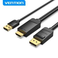 ราคา Vention Display Port to HDMI 4K 30Hz สาย DP to HDMI Cable สายแปลง hdmi for PC Laptop HDTV Monitor Projector 4k Video Audio Cable DisplayPort to HDMI converter สายแปลงสัญญาณhdmi 1m 1 5m2m 3m 5m (172494