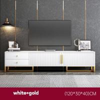 ราคา XINLANYASHE 120cm ตู้วางทีวีไม้ ตู้วางทีวี 2ลิ้นชัก ตู้วางทีวีที่รองรับทีวีขนาด 55 32 นิ้ว ตู้วางทีวีสไตล์ยุโรปมินิมอล ตู้วางทีวีสีขาวแบบปรับได้ ตู้ทีวี ยืดได้ ตู้ การรวมกันของโต๊ะกาแฟ ขาไม้เนื้อแข็ง 