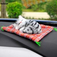 ราคา Studyset IN stock Car Ornaments Cute Simulation Sleeping Cats Decoration Automobiles Lovely Plush Kittens Doll Toy (19994868960)