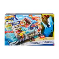 ราคา Hot Wheels City Shark Escape Playset ฮอตวีลซิตี้ ชุดรางฉลาม รุ่น HMF86 (17438404688)