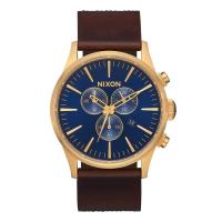 ราคา Nixon Sentry Chrono รุ่น NXA4053210 00 นาฬิกาข้อมือผู้ชาย สายหนัง สีน้ำตาล หน้าปัด 42 มม (20467814426)