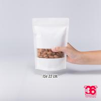 ราคา ถุงซิปล็อค คราฟท์ขาวมีหน้าต่างก้นตั้งได้ 50ใบ (9044005450)