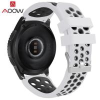 ราคา สายนาฬิกาซิลิโคน22มม สำหรับนาฬิกา Samsung Galaxy Watch รุ่น46มม สายรัดยางสายข้อมือสำหรับเปลี่ยนรูรุ่นสำหรับ SM R800สีเงิน (19683761591)