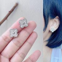 ราคา เจาะ หนีบ ต่างหูหนีบ แนวเพชรcz ติดหู เพชรยาว ใส่ออกงาน ต่างหูหนีบเจ้าสาว งานเพชรสวย ไม่ได้เจาะหู (20981316044)