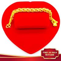 ราคา สร้อยข้อมือทอง ลายถักเปียคู่ ห้อยหัวใจ น้ำหนัก3บาท มีขนาดความยาวให้เลือก เครื่องประดับ ทองเหมือนแท้ ชุบเศษทองเยาวราช งานฝีมือ (889506595)