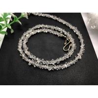 ราคา 16 inch long Necklace Natural Sparkling Herkimer Diamond Quartz Full Drilled Super Faceted Raw Herkimer Quartz necklac (18326329514)