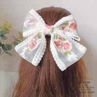 ราคา Korean Fashion Womens Large White Bow Hair Clip 2023 New Elegant hair Clamp Hair Accessories (20294490981)