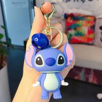 ราคา Disney พวงกุญแจ Mickey Mouse Minnie Stitch Donald เป็ด Piglet Winnie Pooh ตัวเลขจี้สำหรับกระเป๋ารถ Keyring (15024054310)