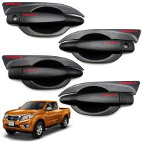 ราคา ชุดครอบมือจับ เบ้ารองมือเปิดประตู ดำด้าน โลโก้แดง 12ชิ้น Nissan D23 Navara Np300 4x2 4x4 นิสสัน นาวาร่า ปี 2015 2019 4ประตู (13664325281)