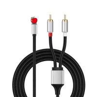ราคา RCA Audio Cable Lightnings 8Pin To 2 RCA Stereo Y Splitter for Home Theater Speaker Amplifier Compatible with IPhone IPad IPod (20000251477)