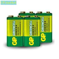 ราคา ถ่าน 9V Gp Supercell 6f22 พลังไฟเต็มเปี่ยม ของใหม่ ของแท้ ของบริษัท ชาร์จไม่ได้ GP 6F22 1604G PACKS OF 6 Extra Heavy Duty Ultra 9 volt square battery 9V microphone wireless (16752486661)