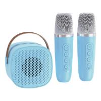 ราคา GOOJODOQ 2Mic Bluetooth Speaker 1 Set Karaoke Speaker ktv cute wireless cute portable outdoor wireless speaker (20860827112)