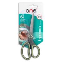 ราคา กรรไกร 6 นิ้ว เทา เหลือง ONE BR1 รุ่น 2003206 (11063581847)