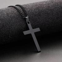ราคา สร้อยคอจี้โซ่สีดำ Kalung Baja Tahan Karat สร้อยคอจี้ไขว้สร้อยสตรีผู้ชาย สี ดำทองเงิน (19712373273)