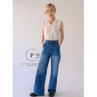 ราคา PeppermintJeans กางเกงยีนส์ เอวสูง ขากระบอก สียีนส์ฟอก (10353931354)