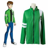 ราคา แจ็คเก็ตซิปขึ้น Ben10ชุดคอสเพลย์ผู้หญิงเอเลี่ยนเบนเทนนีสันเสื้อคลุมสีเขียว (18722948208)
